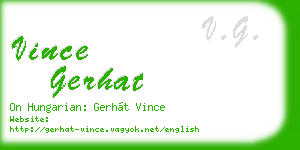 vince gerhat business card